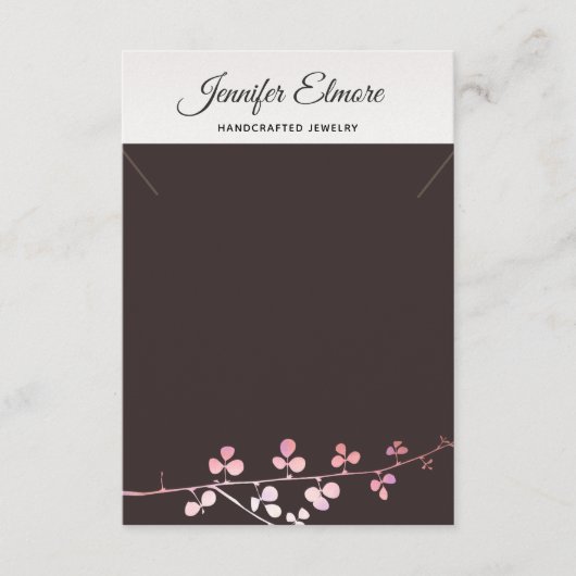 Gold Branch Ketting Bracelet Display Holder Informatiekaartje (Voorkant)