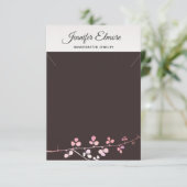 Gold Branch Ketting Bracelet Display Holder Informatiekaartje (Staand voorkant)