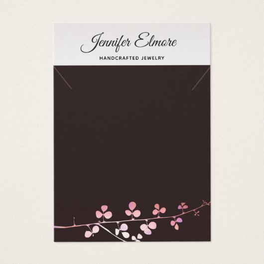 Gold Branch Ketting Bracelet Display Holder Visitekaartje (Voorkant)