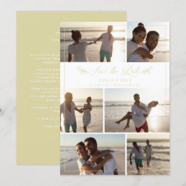 Gold Branches Chic Collage 6 Photos Wedding