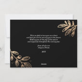 Gold Branches-ziekteverzekeringskaart Feestdagenkaart (Achterkant)