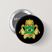 Gold Brazilië Ronde Button 5,7 Cm (Voorkant /achterkant)