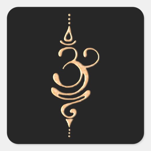 Gold Breathe  Vierkante Sticker (Voorkant)