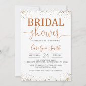 Gold Bridal Shower-uitnodiging Kaart (Voorkant)