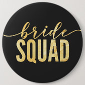 Gold Bride Squad Bachelorette Ronde Button 6,0 Cm (Voorkant)