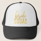 Gold Bride Squad Trucker Hat Trucker Pet (Voorkant)