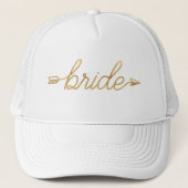 Gold Bride Trucker Hat Trucker Pet (Voorkant)