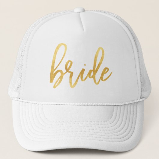 Gold Bride Trucker Hat Trucker Pet (Voorkant)