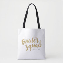 Gold Bride's Squad Gepersonaliseerde Bruids Partij