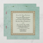 Gold Brocade Damask Floral Formal Elegant Wedding Kaart (Voorkant / Achterkant)