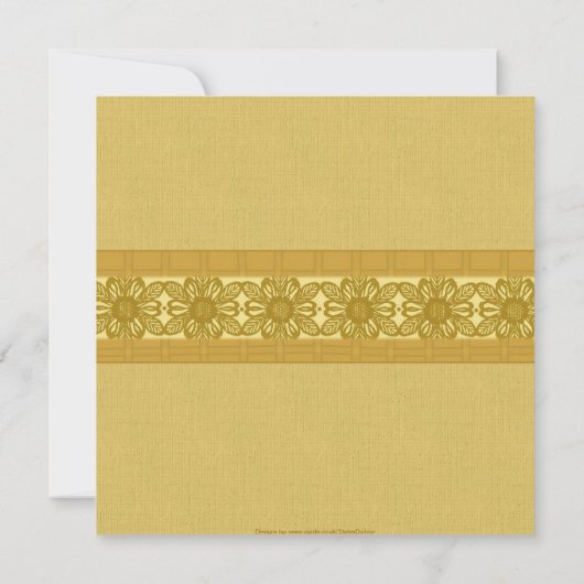 Gold brocade hindu bruiloft kaart (Achterkant)