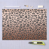Gold Bronze Black Leopard Print Ombre Tissuepapier (Craft)