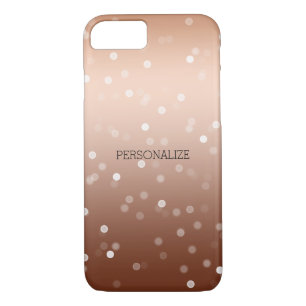 Gold Bronze en White Bokeh Confetti Case-Mate iPhone Case