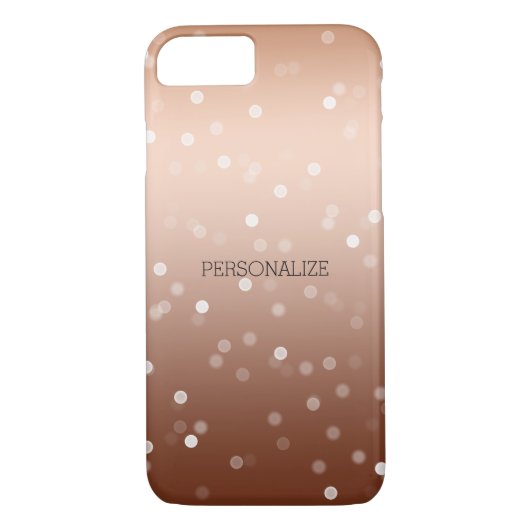 Gold Bronze en White Bokeh Confetti Case-Mate iPhone Case (Achterkant)