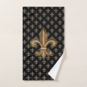 Gold & Bronze French Fleur de Lis Bad Handdoek (Handdoek)
