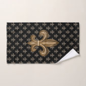Gold & Bronze French Fleur de Lis Bad Handdoek (Handdoek)