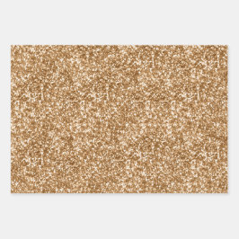 Gold Bronze Glitter Inpakpapier Vel