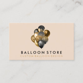 Gold & Bronze Glitter Party Balloon Decorations Visitekaartje