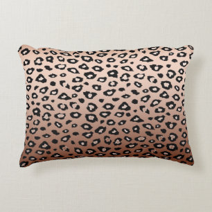 Gold Bronze Leopard Print Accent Kussen