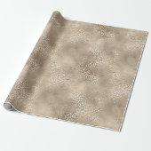 Gold Bronze Leopard Print Cadeaupapier (Uitgerold)