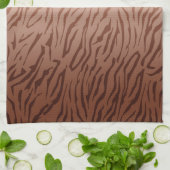 Gold Bronze Ombre Tiger print Theedoek (Gevouwen)