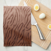 Gold Bronze Ombre Tiger print Theedoek (Quarter Fold)