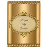 Gold Bronze Plaque Chain Bedrijfsnaam toevoegen Klembord (Achterkant)