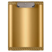 Gold Bronze Plaque Chain Bedrijfsnaam toevoegen Klembord (Voorkant)