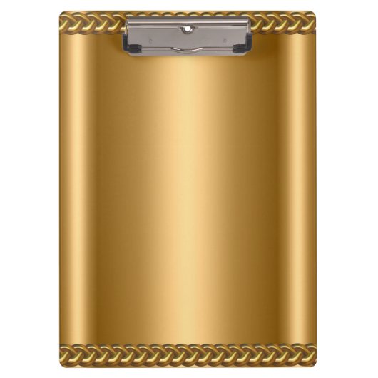 Gold Bronze Plaque Chain Bedrijfsnaam toevoegen Klembord (Voorkant)