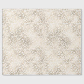 Gold Bronze White Glam Leopard Print Cadeaupapier (Vlak)