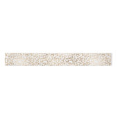 Gold Bronze White Glam Leopard Print Satijnen Lint (Voorkant)