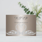 Gold bronzen diamantswond alle voorvallen Rsvp-res RSVP Kaartje (Staand voorkant)