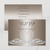 Gold bronzen diamantswond alle voorvallen Rsvp-res RSVP Kaartje (Voorkant / Achterkant)