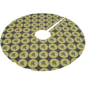 Gold Brooklyn Subway Token Pattern Kerstboom Rok (Gekanteld)