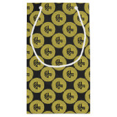 Gold Brooklyn Subway Token Pattern Klein Cadeauzakje (Achterkant)