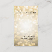 Gold Brow Lash Hallo prachtige Glam Licht Visitekaartje (Achterkant)