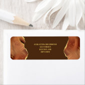 Gold Brown Agate Etiket (Insitu)