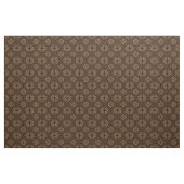Gold Brown Black Medallion Pattern Fabric Stof (Yard (91,4 cm))