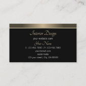 Gold Brown en Black met Monogram Professional Visitekaartje (Achterkant)