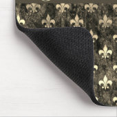 Gold Brown Fleur De Lis Mousepad Muismat (Hoek)