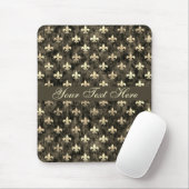 Gold Brown Fleur De Lis Mousepad Muismat (Met muis)