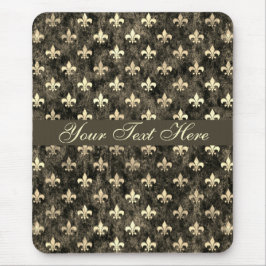 Gold Brown Fleur De Lis  Mousepad Muismat