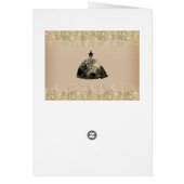 Gold Brown Glitter Sweet 16 uitnodiging van 16 sep (Achterkant)