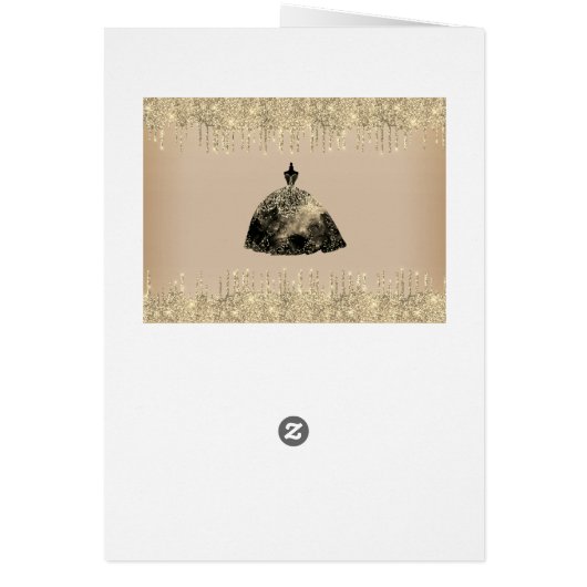 Gold Brown Glitter Sweet 16 uitnodiging van 16 sep (Achterkant)