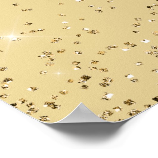 Gold Brown Glittery Physio Center Grote opening Poster (Hoek)