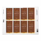 Gold & Brown Lash Tech Seal Label | Luxury Beauty  (Full Sheet)