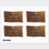 Gold Brown Product Label Rosegold Frame Monogram (Vel)