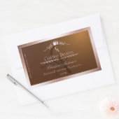 Gold Brown Product Label Rosegold Frame Monogram (Envelop)