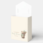 Gold Brown Sage Green Teddy Bear Baby Shower Bedankdoosjes (Geopend)