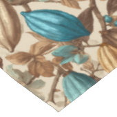 Gold Brown Turquoise Cacao Pattern Tafelkleed (Gekanteld)